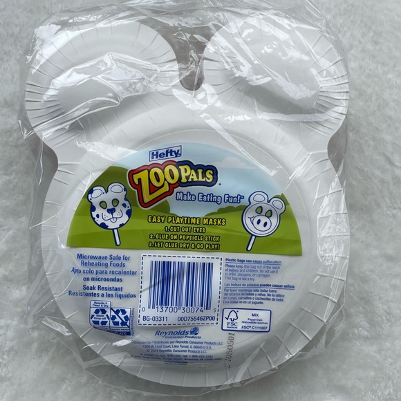 Hefty Zoo Pals Paper Plates 45 Count - Picture 2 of 7